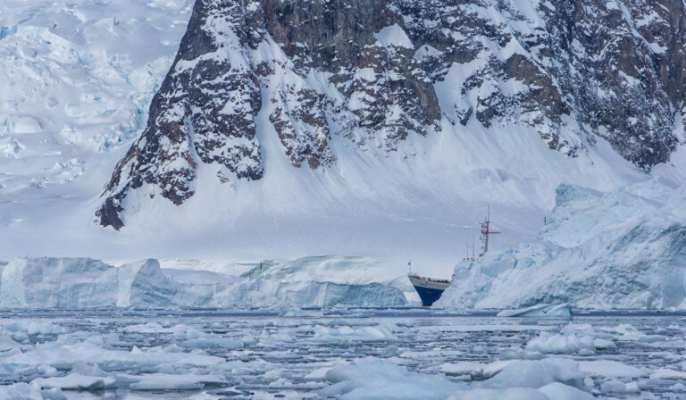 Ajit Huilgol - Ship-amid-mountains-and-icebergs